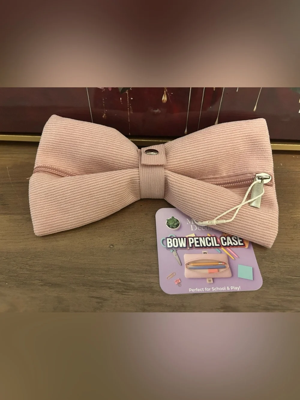 Kids Bow Pencil Case - Pink
